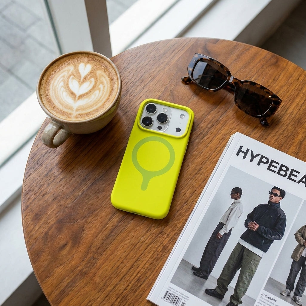 MagSafe Silicone Phone Case Open Camera - Avocado Green