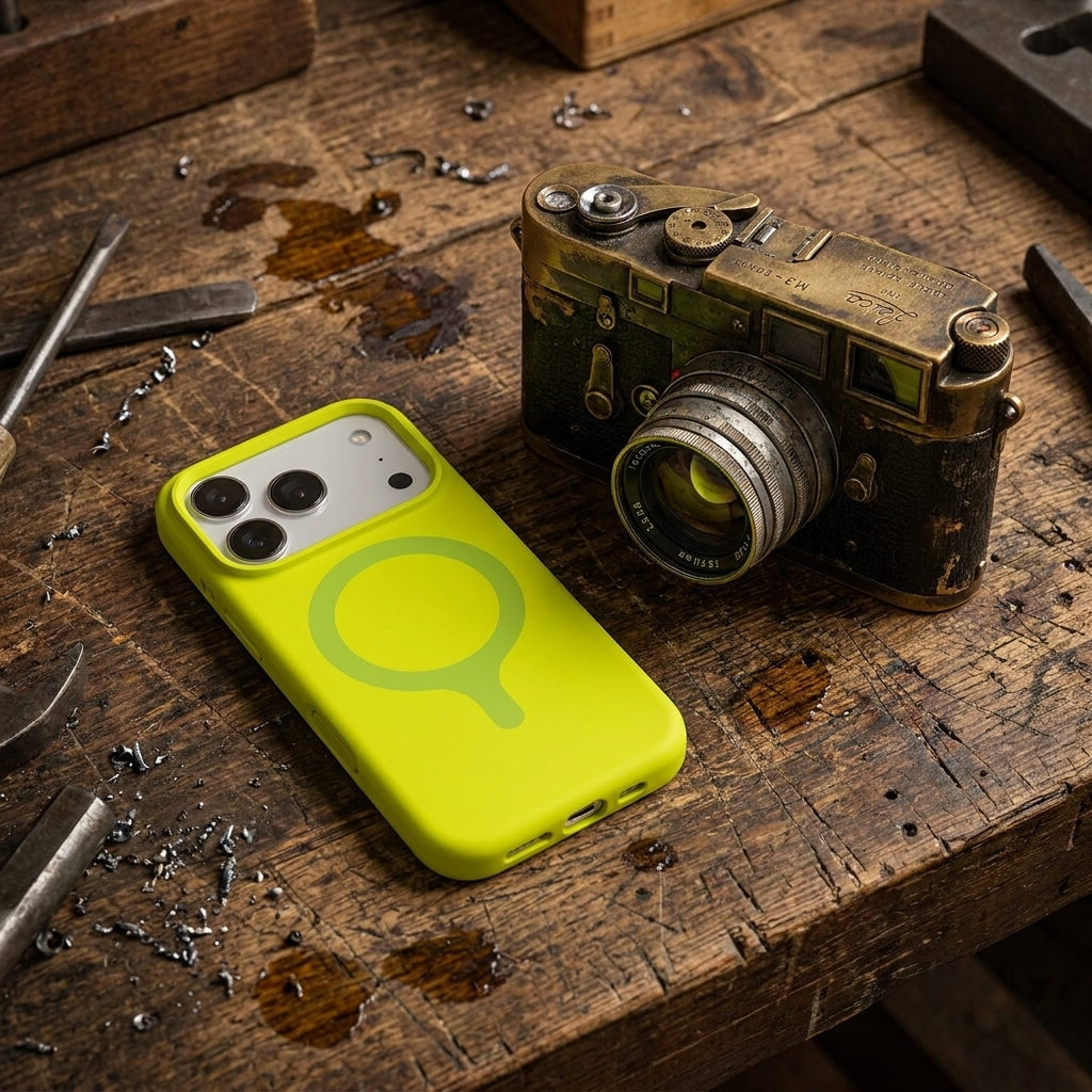 MagSafe Silicone Phone Case Open Camera - Avocado Green