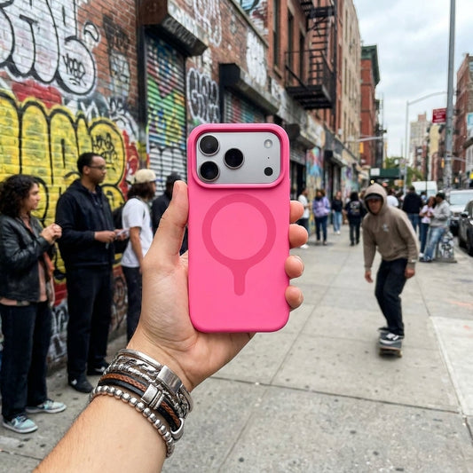 MagSafe Silicone Phone Case Open Camera - Blossom