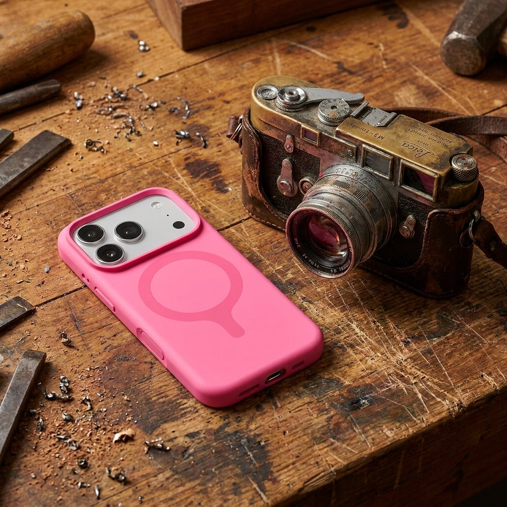 MagSafe Silicone Phone Case Open Camera - Blossom