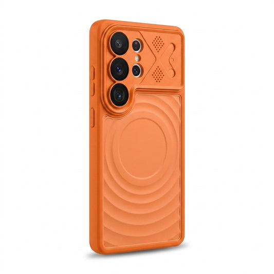 Ripple Magnetic Phone Case for Galaxy S - Tangerine