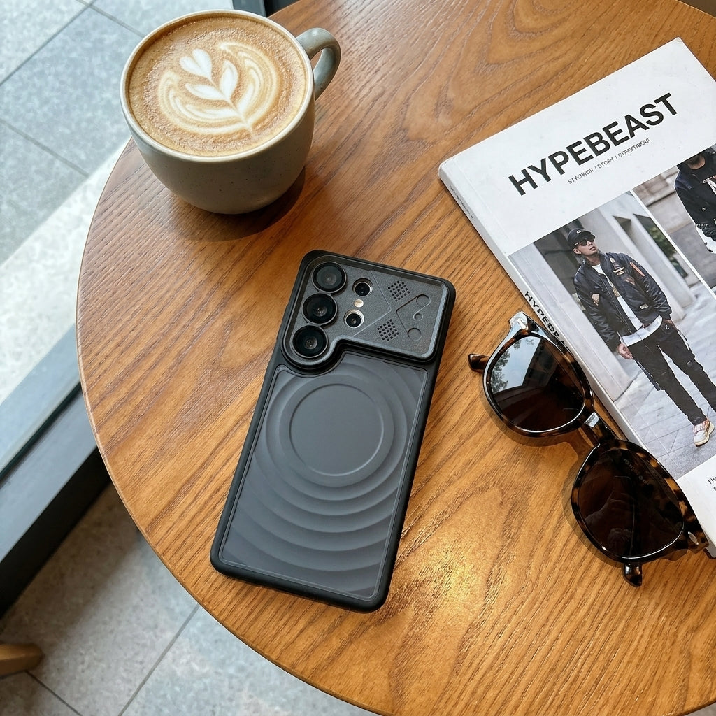 Ripple Magnetic Phone Case for Galaxy S - Premium Black