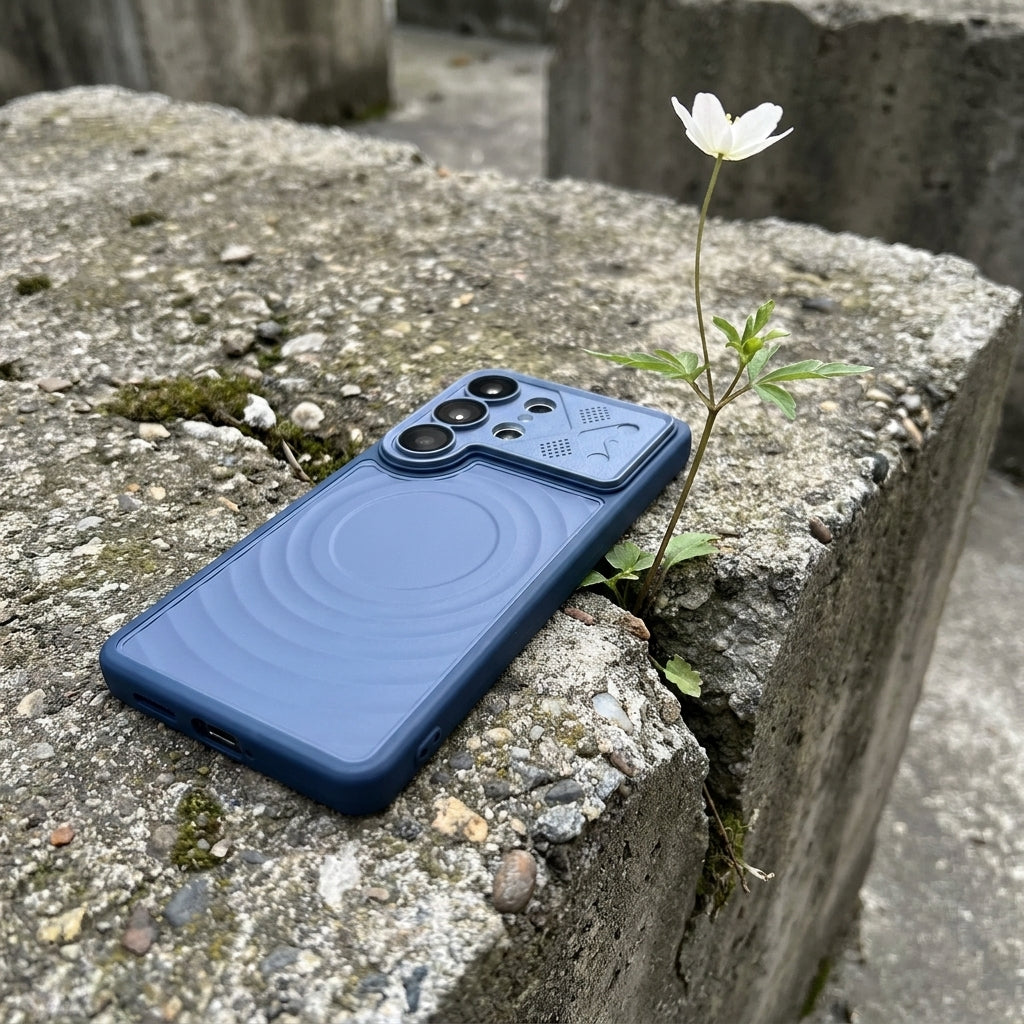 Ripple Magnetic Phone Case for Galaxy S - Premium Blue