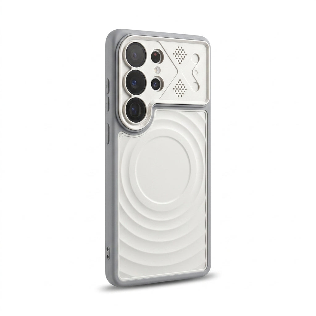 Ripple Magnetic Phone Case for Galaxy S - Premium White