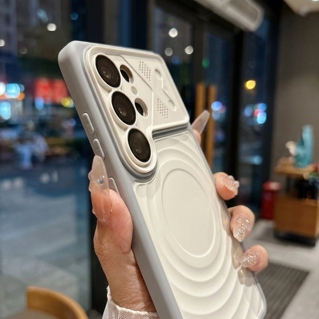 Ripple Magnetic Phone Case for Galaxy S - Premium White