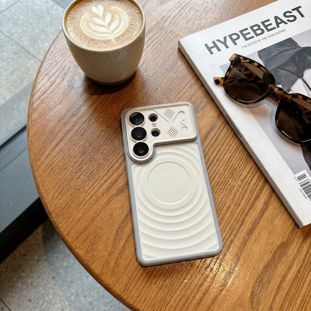 Ripple Magnetic Phone Case for Galaxy S - Premium White