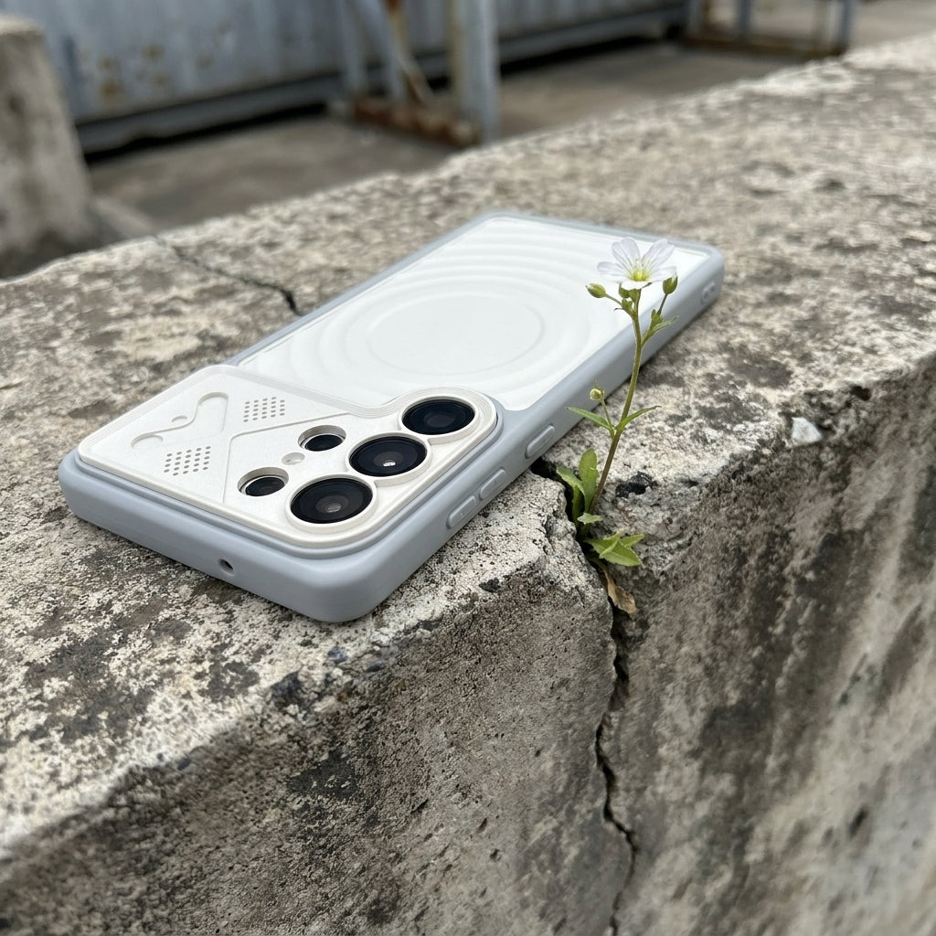 Ripple Magnetic Phone Case for Galaxy S - Premium White