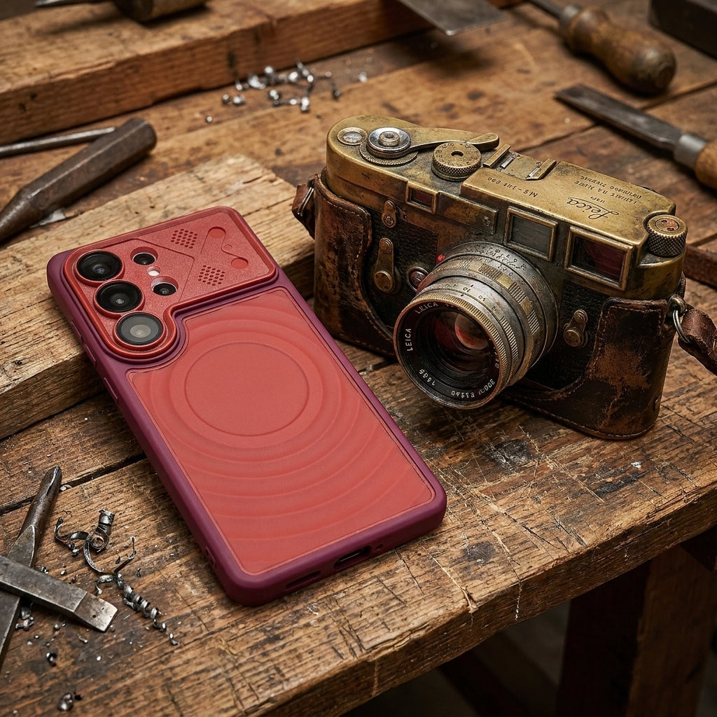 Ripple Magnetic Phone Case for Galaxy S - Premium Red