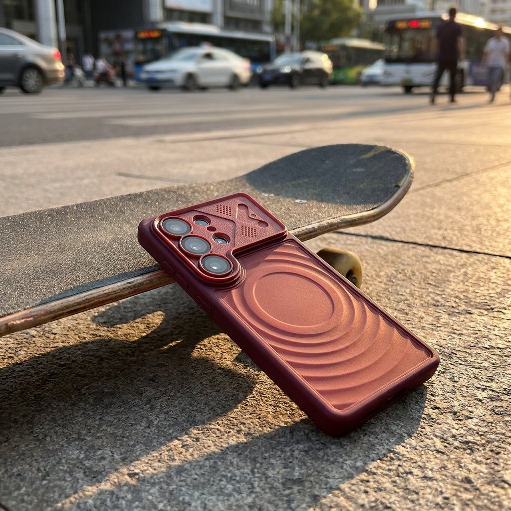 Ripple Magnetic Phone Case for Galaxy S - Premium Red