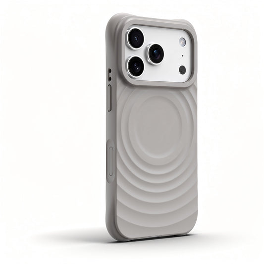 Magnetic Skin-Feel  Case - Premium Grey Ripple Phone Case  Open Camera