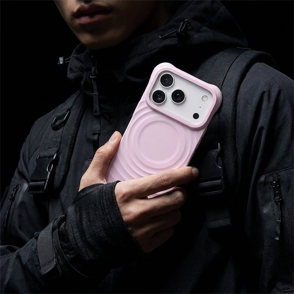 Magnetic Skin-Feel  Case - Primrose Ripple Phone Case  Open Camera