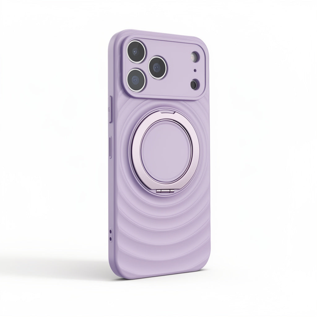 Magnetic Skin-Feel  Case Ring Stand - Premium  Lavender Ripple Phone Case  Precise Fit