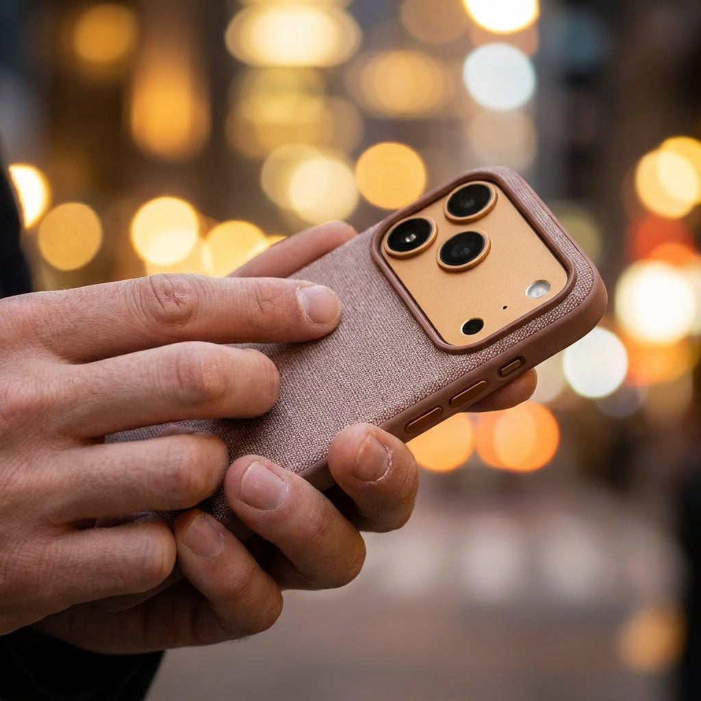 Magnetic Phone Case | Technol logy fasbric Case - Brown