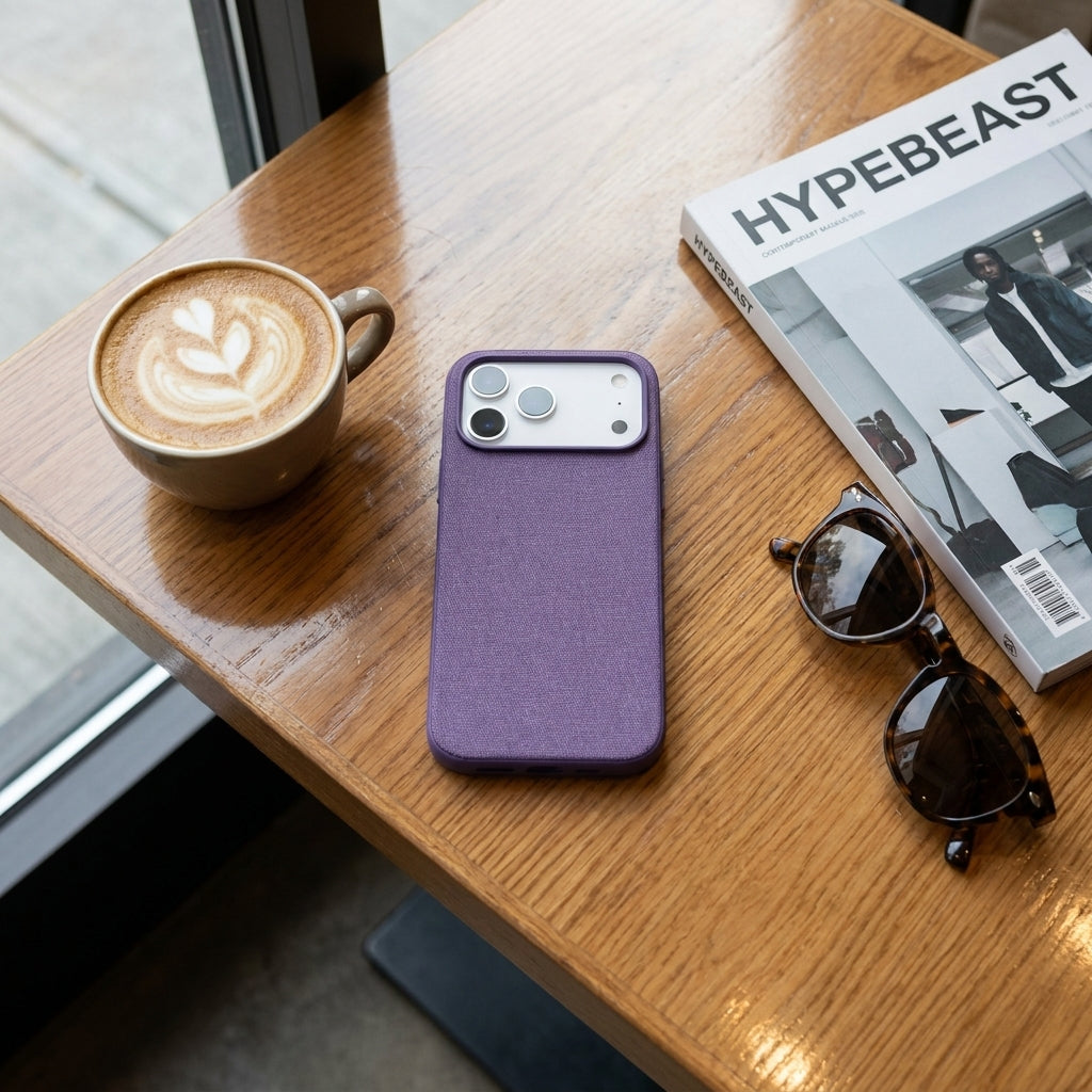 Magnetic Phone Case | Technol logy fasbric Case - Purple