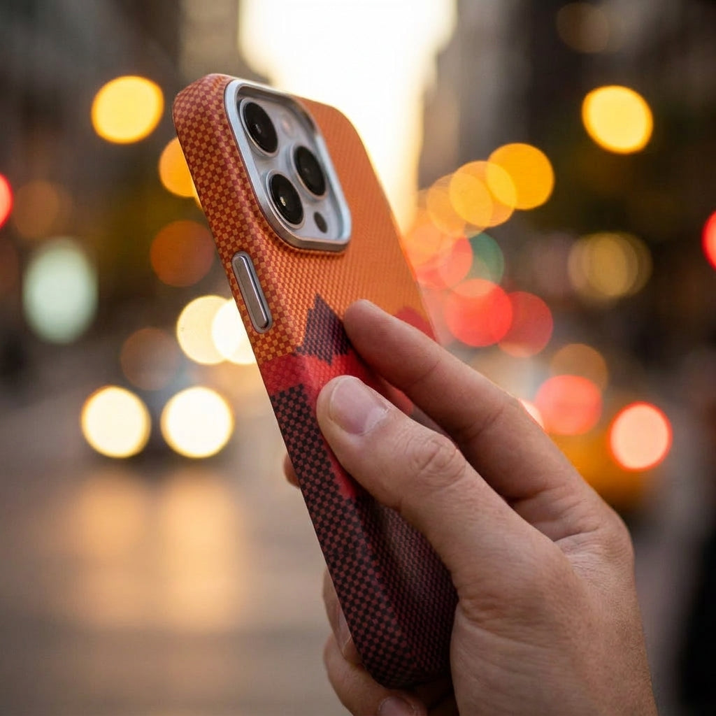 Magnetic Phone Case | Carbon Fiber Case with Kevlar Weave –  Orange Mountain Peak