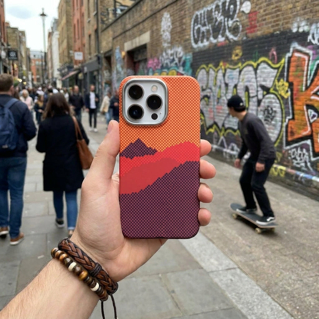 Magnetic Phone Case | Carbon Fiber Case with Kevlar Weave –  Orange Mountain Peak