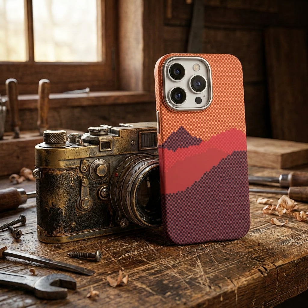 Magnetic Phone Case | Carbon Fiber Case with Kevlar Weave –  Orange Mountain Peak