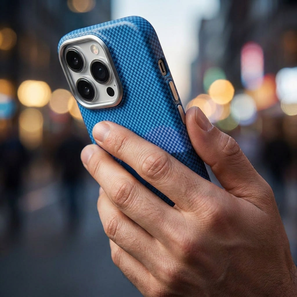 Magnetic Phone Case | Carbon Fiber Case with Kevlar Weave –  Blue Mountain Peak