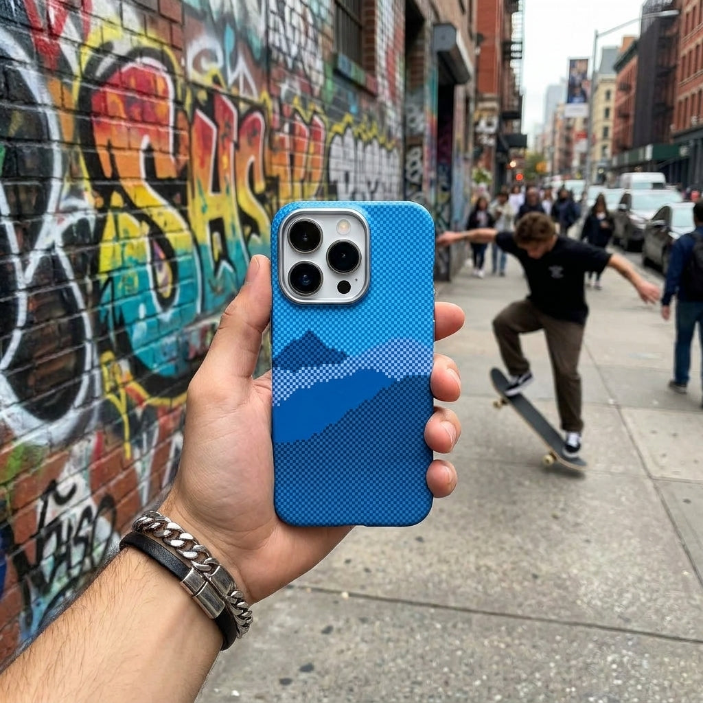 Magnetic Phone Case | Carbon Fiber Case with Kevlar Weave –  Blue Mountain Peak