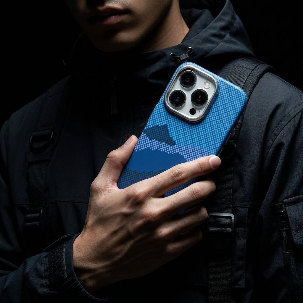 Magnetic Phone Case | Carbon Fiber Case with Kevlar Weave –  Blue Mountain Peak