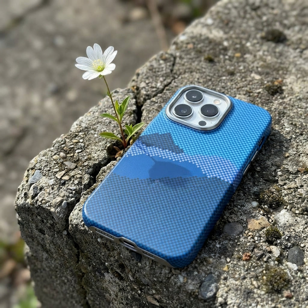 Magnetic Phone Case | Carbon Fiber Case with Kevlar Weave –  Blue Mountain Peak