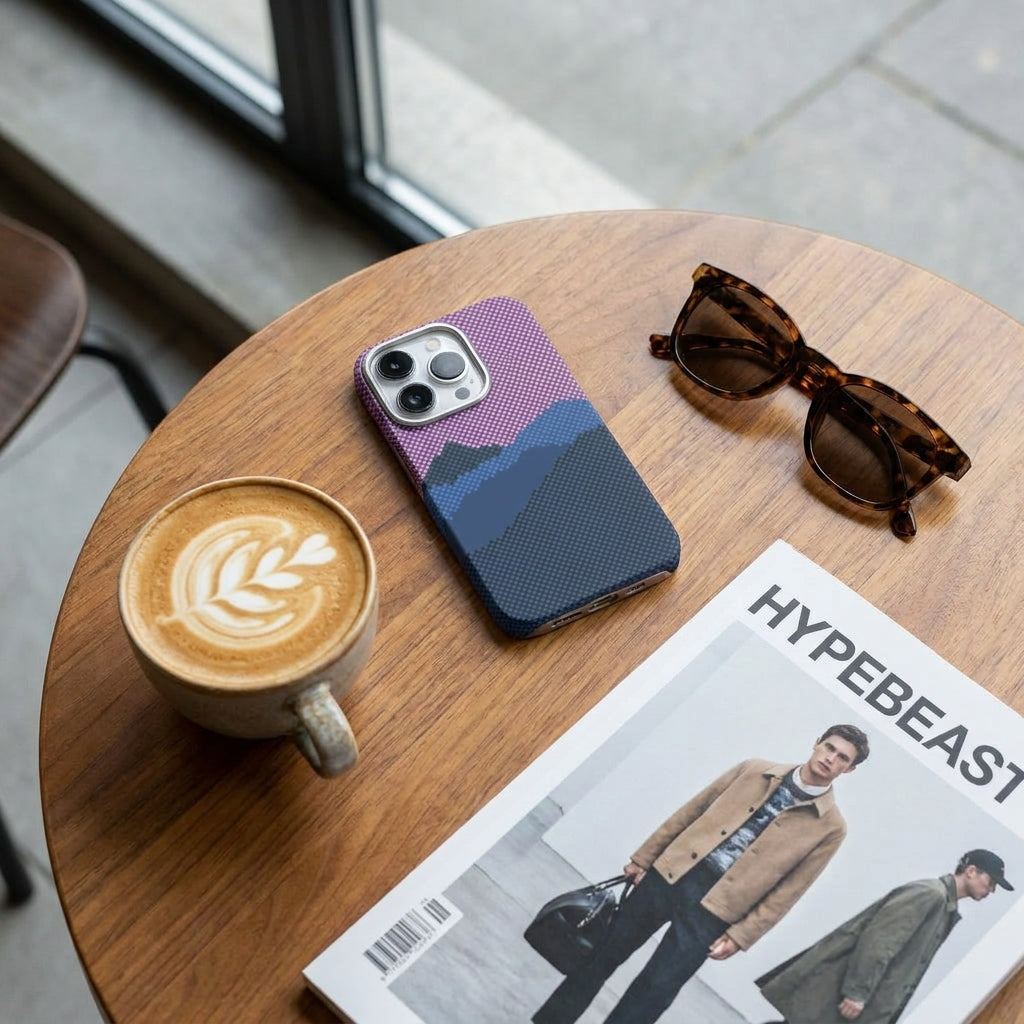 Magnetic Phone Case | Carbon Fiber Case with Kevlar Weave –  Pink Mountain Peak