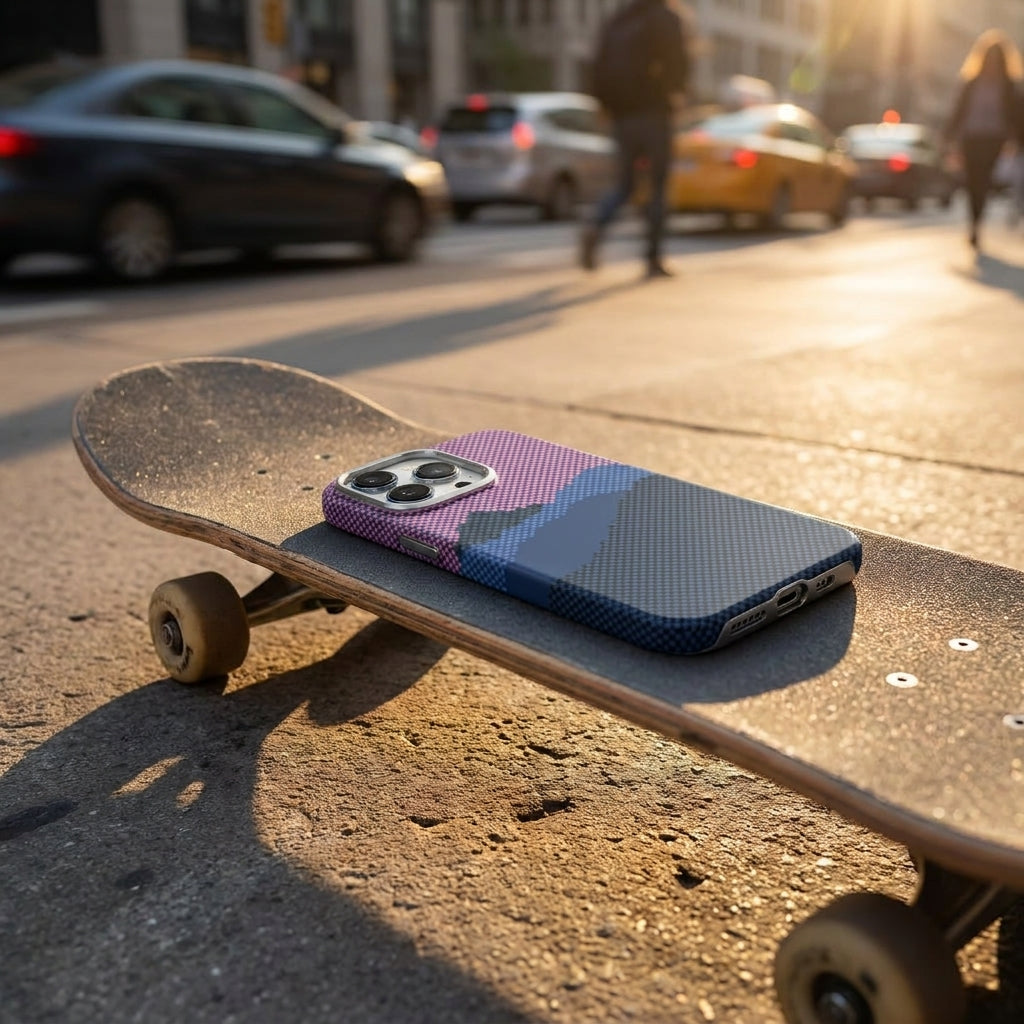 Magnetic Phone Case | Carbon Fiber Case with Kevlar Weave –  Pink Mountain Peak