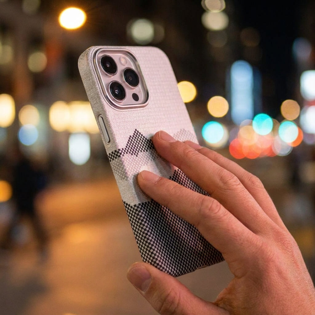 Magnetic Phone Case | Carbon Fiber Case with Kevlar Weave –  Grey Mountain Peak