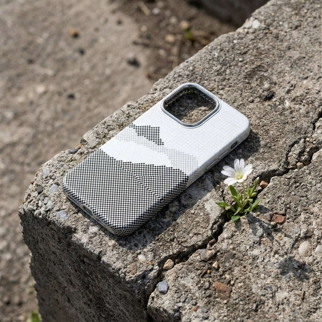 Magnetic Phone Case | Carbon Fiber Case with Kevlar Weave –  Grey Mountain Peak