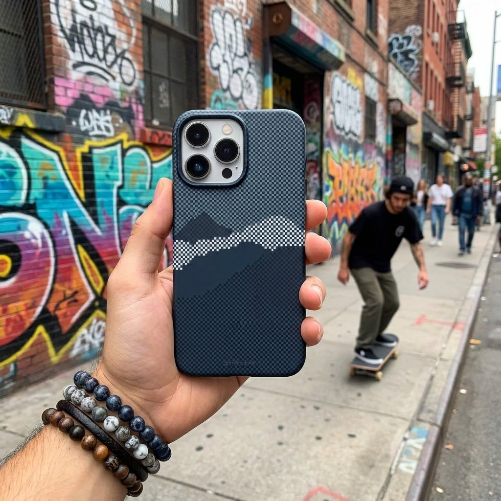 Magnetic Phone Case | Carbon Fiber Case with Kevlar Weave –  Black Mountain Peak