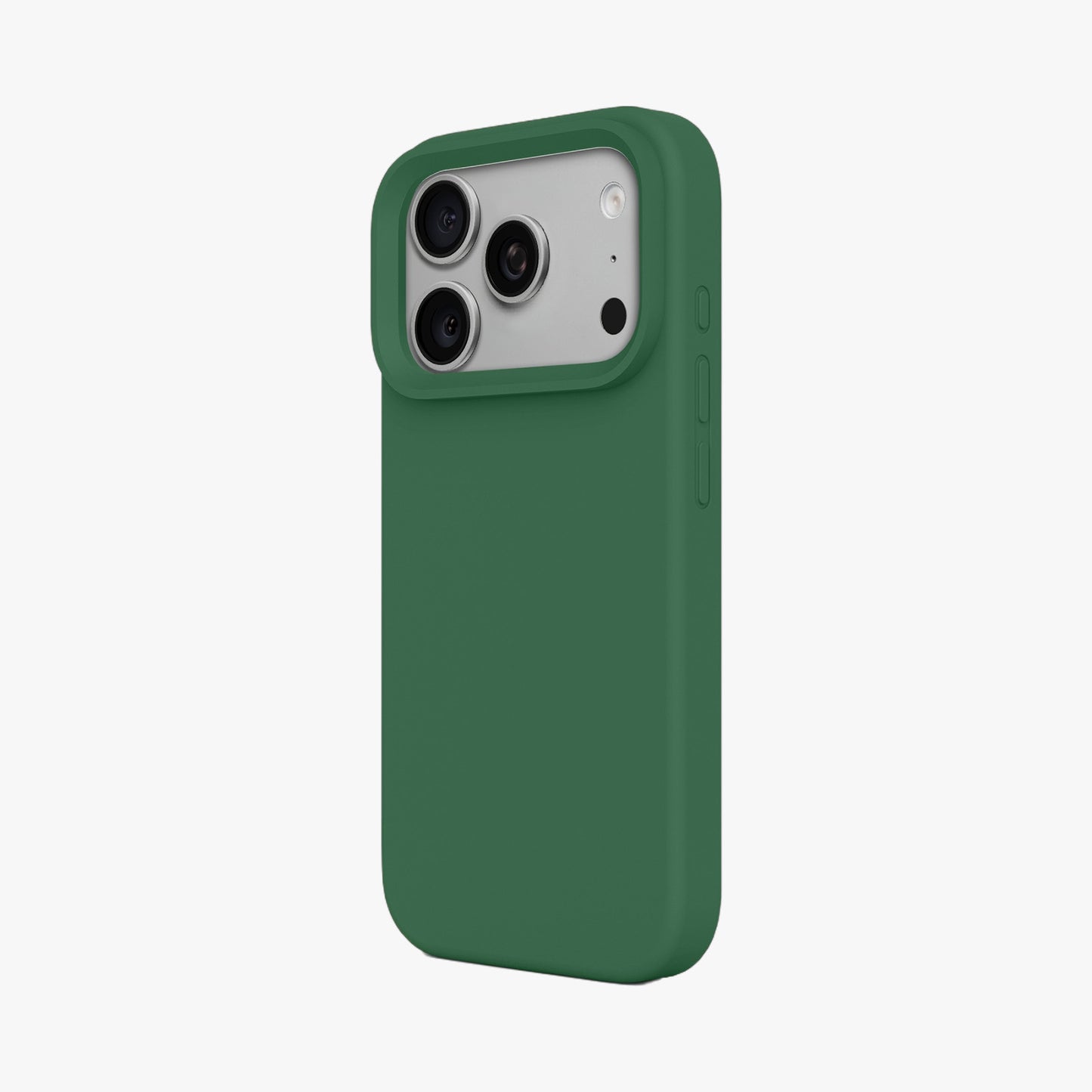 Magnetic Phone Case | Forest Green Silicone Liquid Solid Color - Open Camera