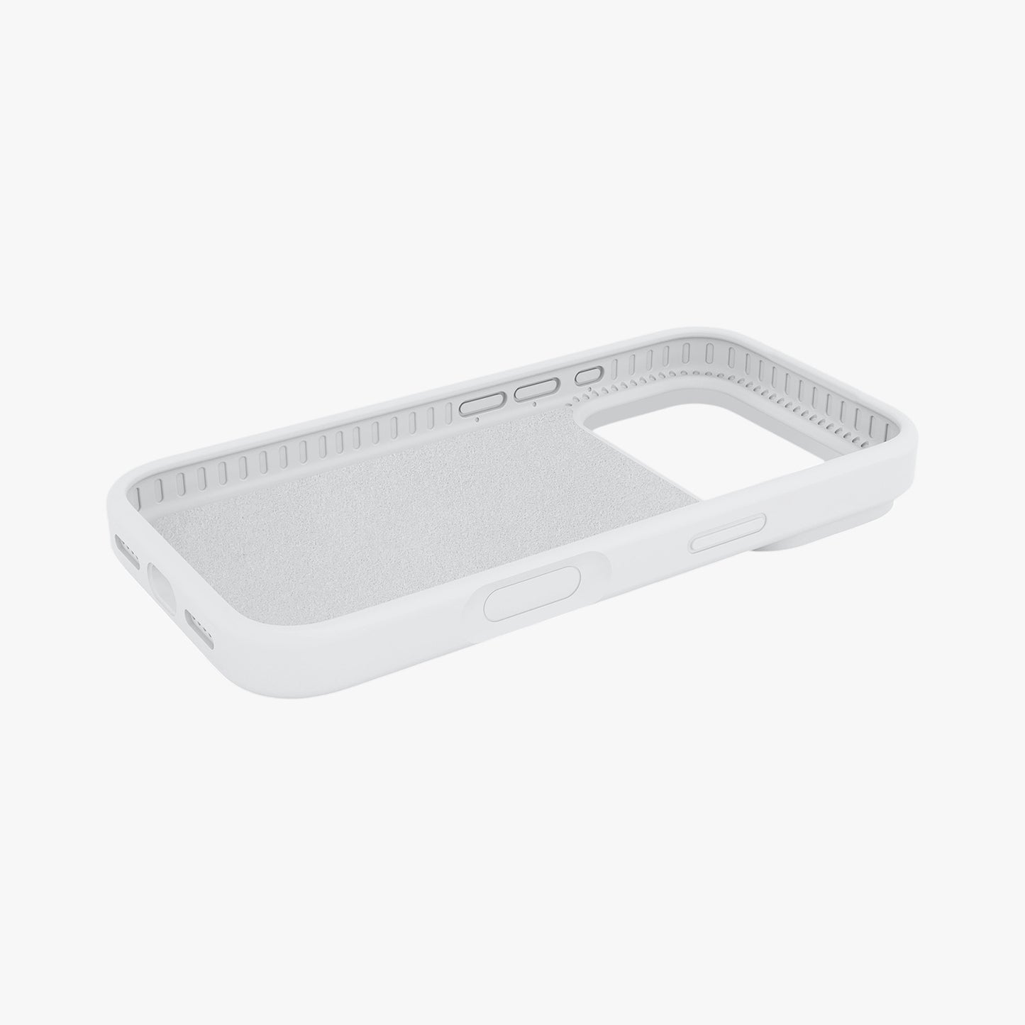 Magnetic Phone Case | Pure White Silicone Liquid Solid Color - Open Camera