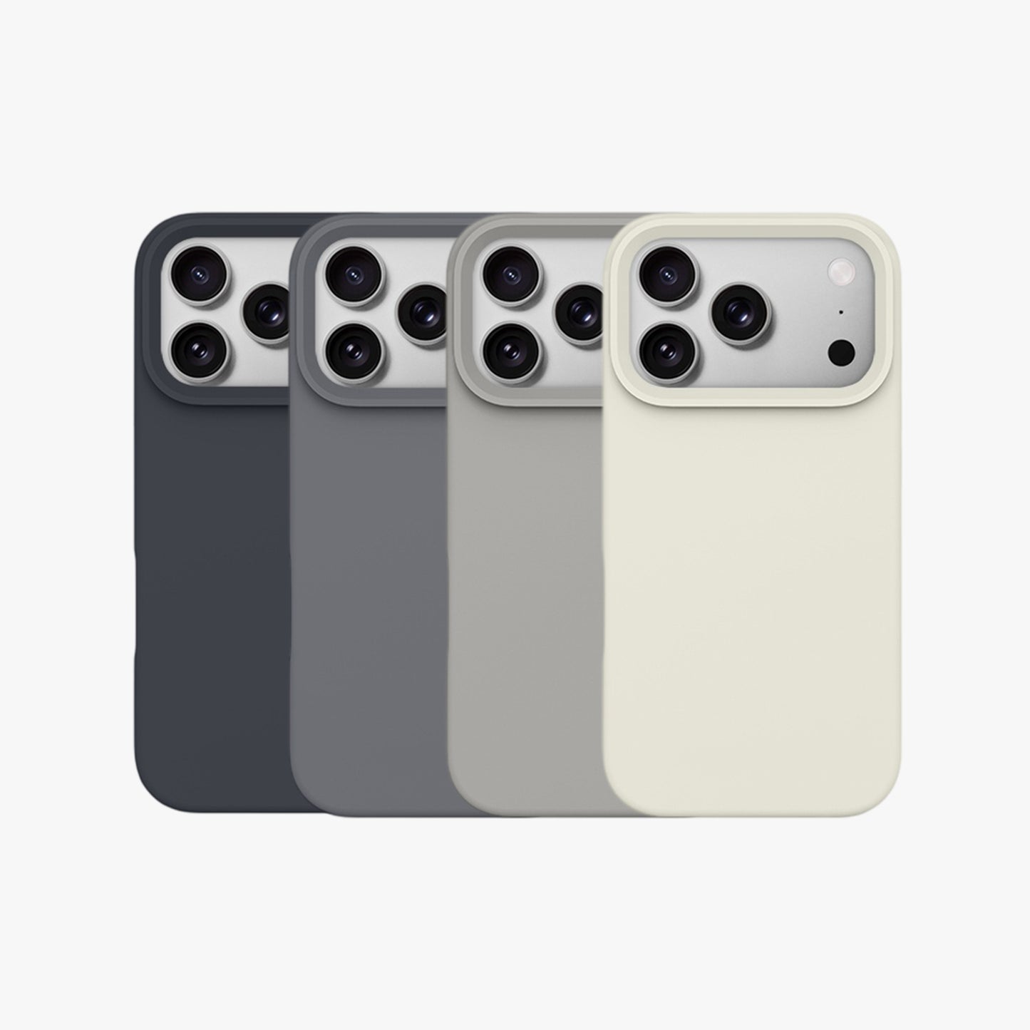 Magnetic Phone Case | Midnight Black Silicone Liquid Solid Color - Open Camera