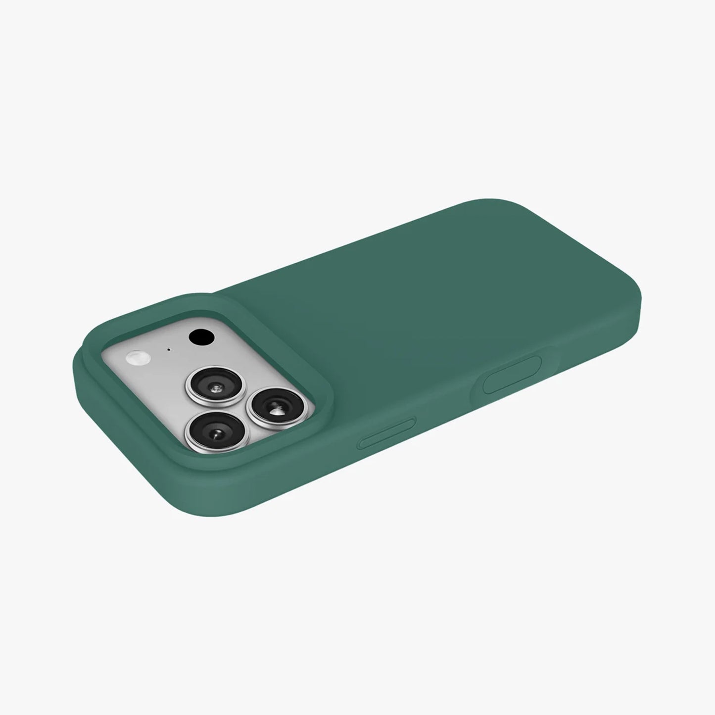 Magnetic Phone Case | Eucalyptus Green Silicone Liquid Solid Color - Open Camera