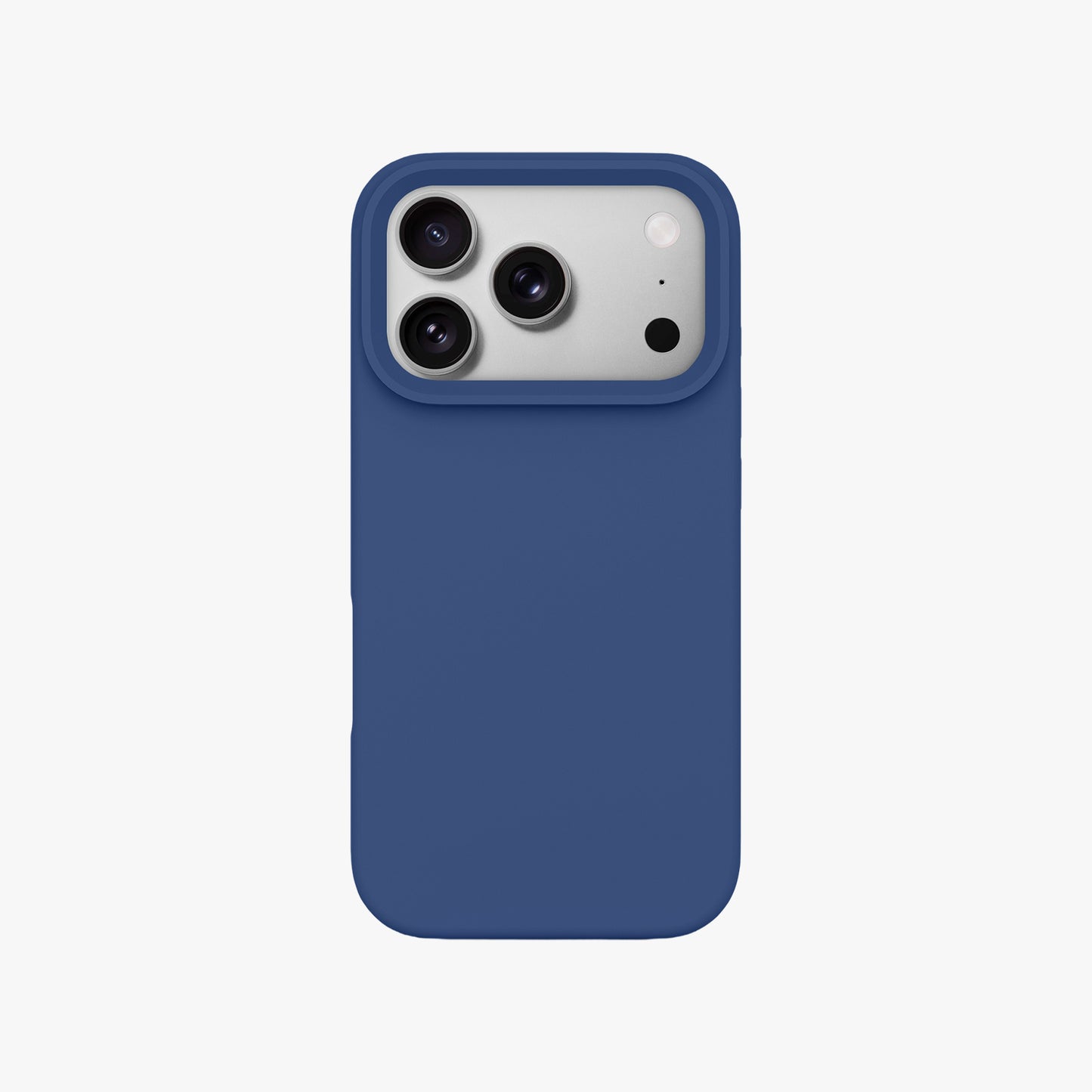 Magnetic Phone Case | Denim Blue Silicone Liquid Solid Color - Open Camera