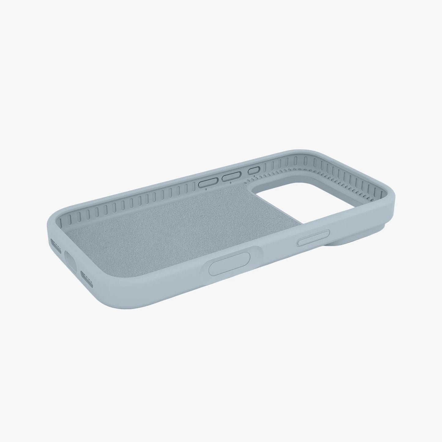 Magnetic Phone Case | Slate Blue Silicone Liquid Solid Color - Open Camera