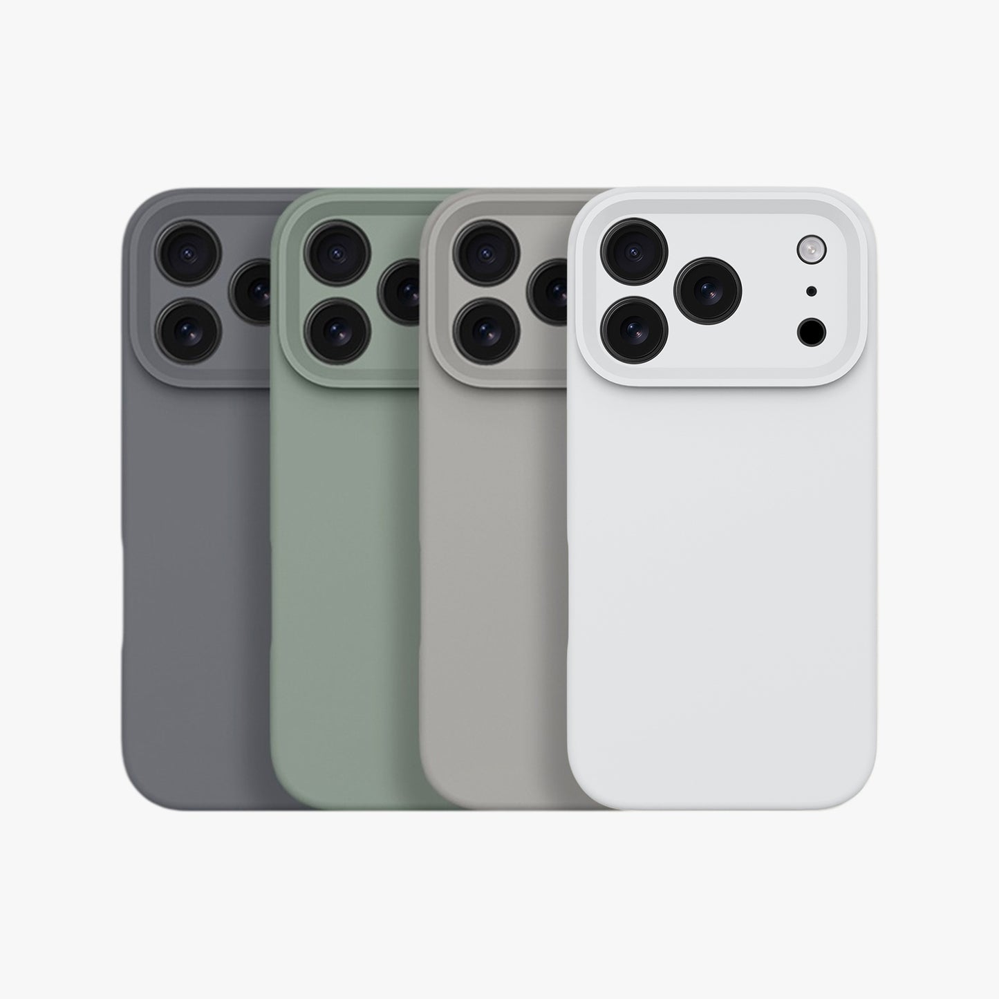 Magnetic Phone Case | Pure White Silicone Liquid Solid Color - Precise Fit