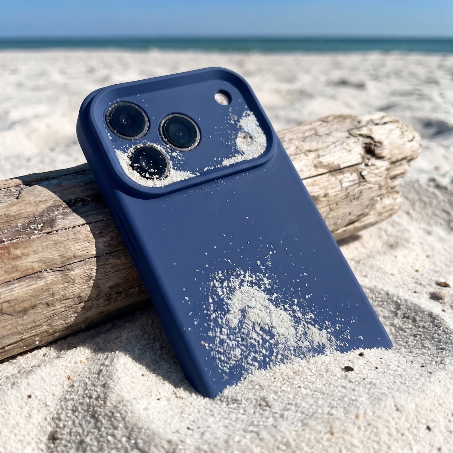 Magnetic Phone Case | Navy Blue Silicone Liquid Solid Color - Precise Fit