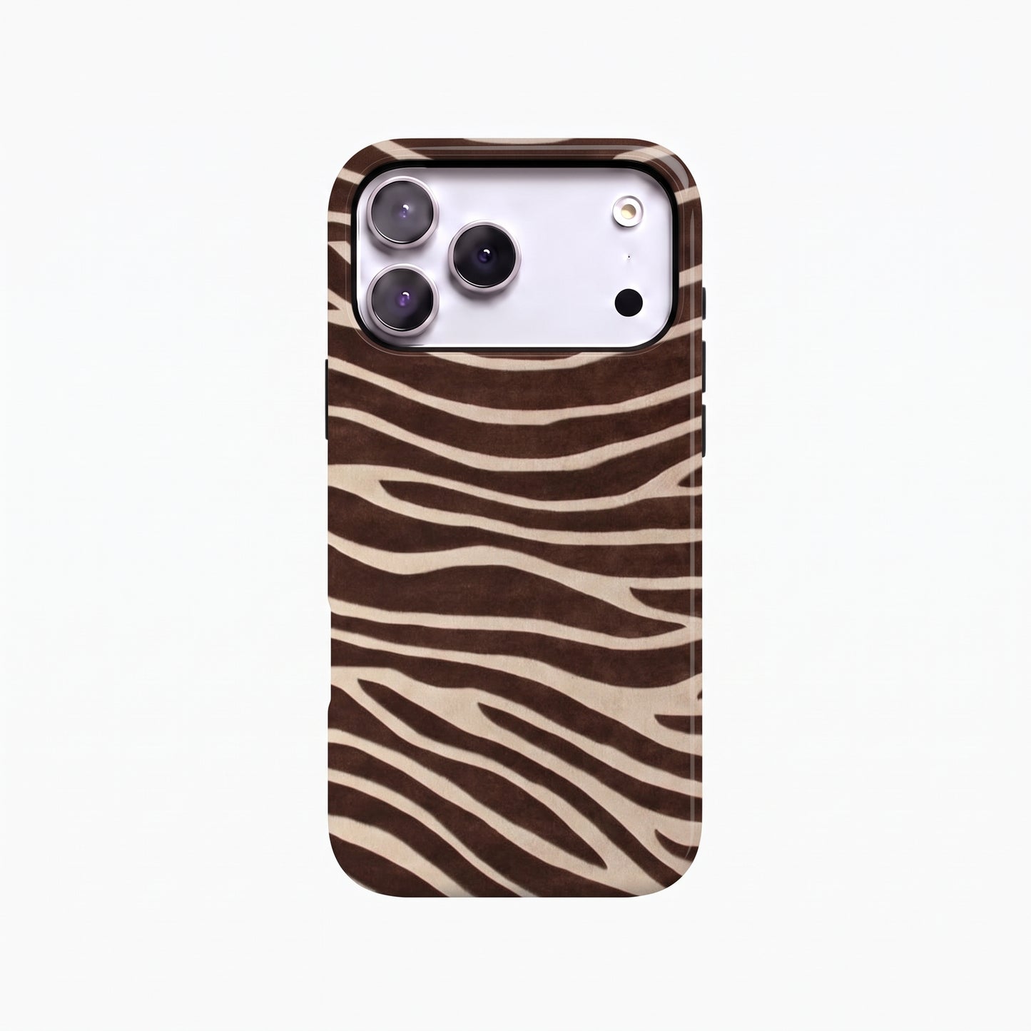 Magnetic Phone Case | Espresso Zebra Animal Print