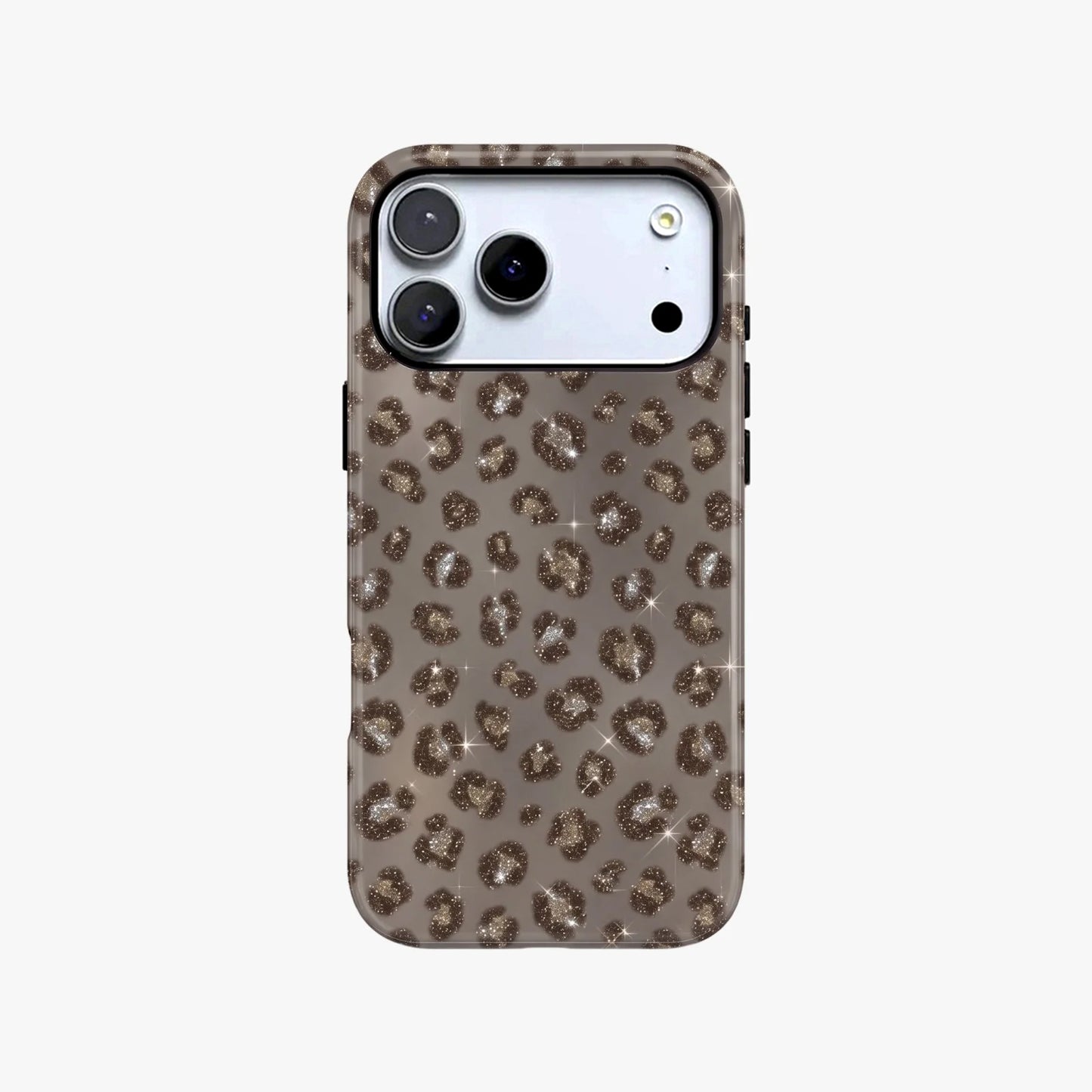 Magnetic Phone Case | Sparkle Brown Leopard