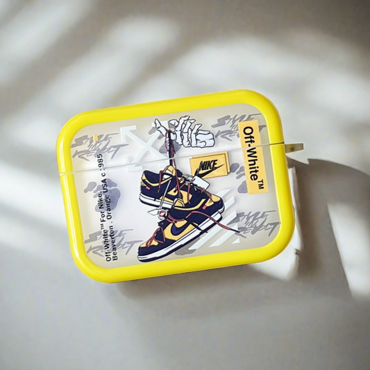 Limited AirPods Case | NK x OW Sneakers Yellow Case