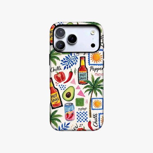 Magnetic Phone Case | Mexico Holiday Summer Tropical Food Collage