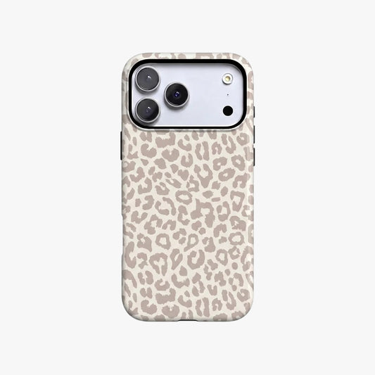 Magnetic Phone Case | Soft Beige Leopard Spot Neutral Animal