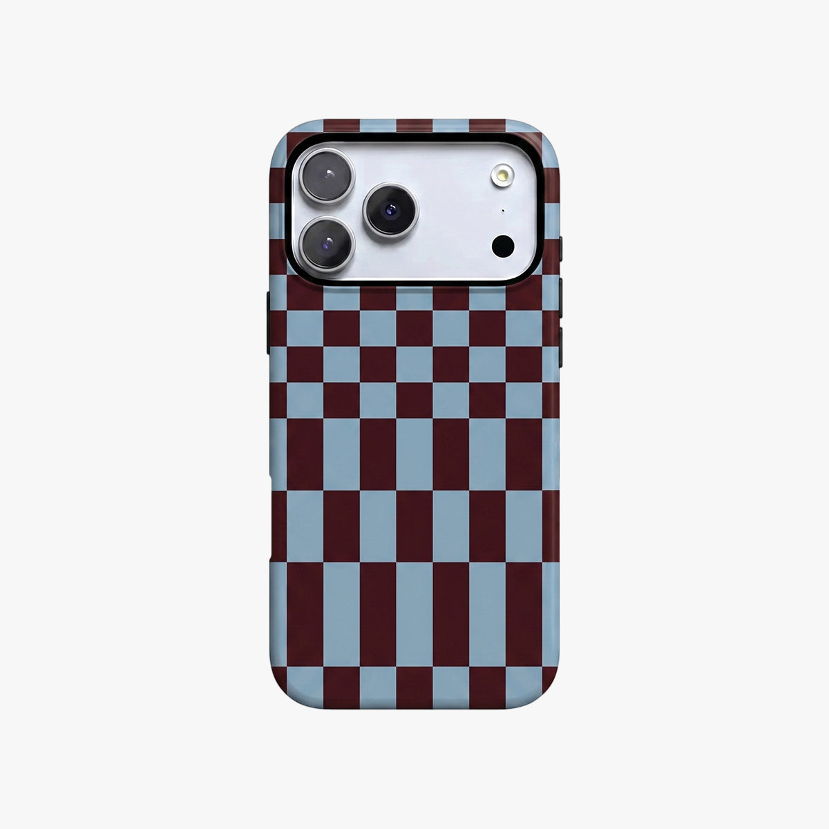 Magnetic Phone Case | Vibe Check Maroon & Blue Checkerboard