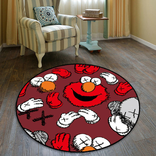 SPICEUP STUDIO | KS Trendy Round Area Rug 1 | Modern Living Room and Bedroom Carpet | Popular Social Media Style Rug