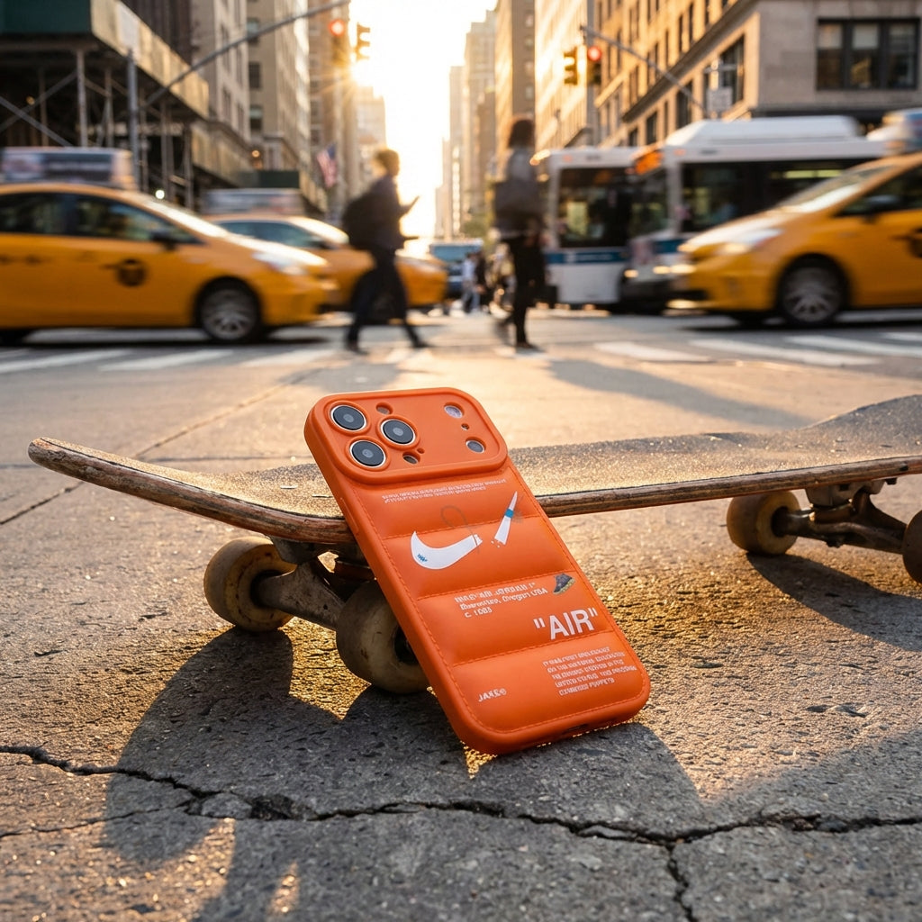 3D Phone Case | Nike x Off White inspired Orange