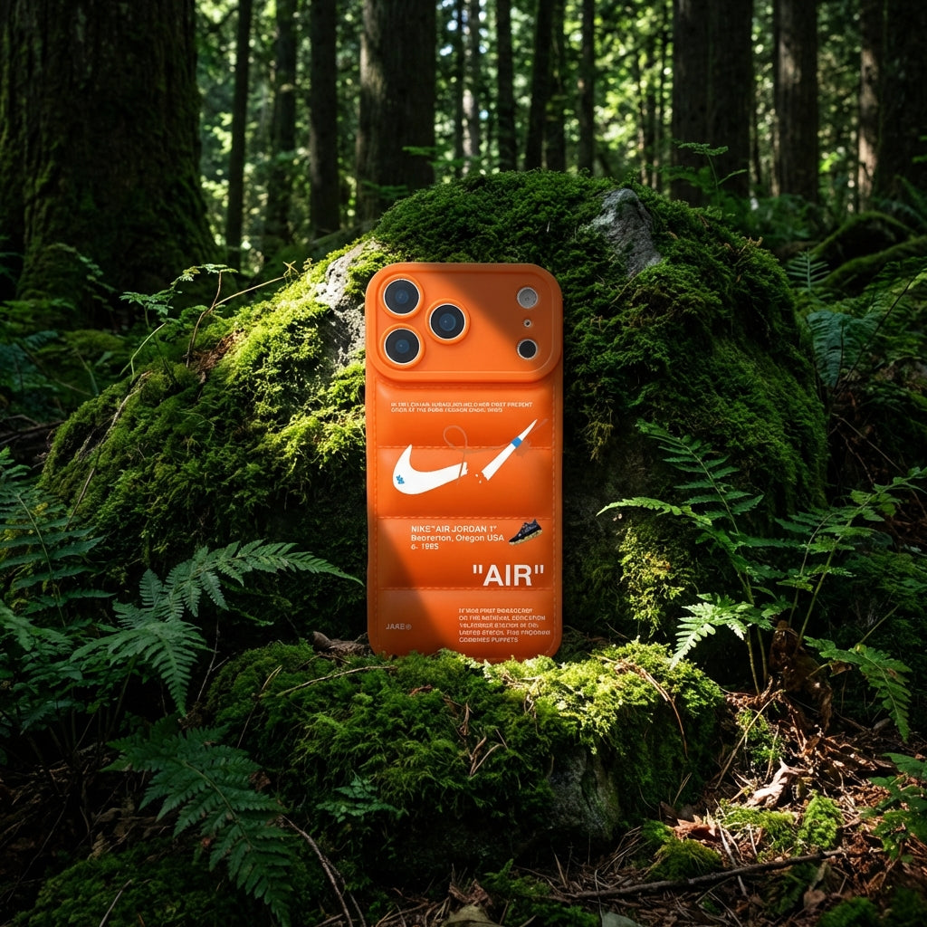 3D Phone Case | Nike x Off White inspired Orange