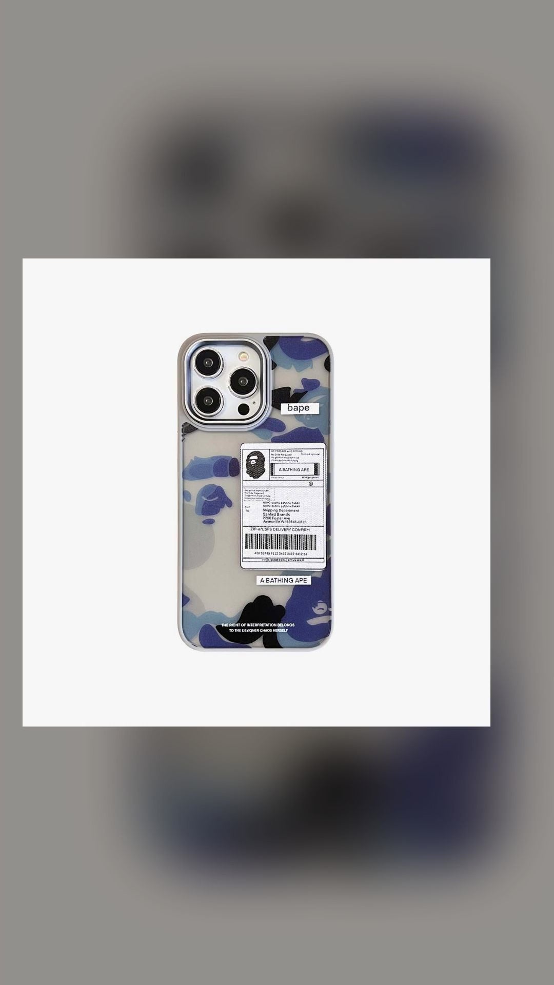Frosted Phone Case | APE Blue Camo