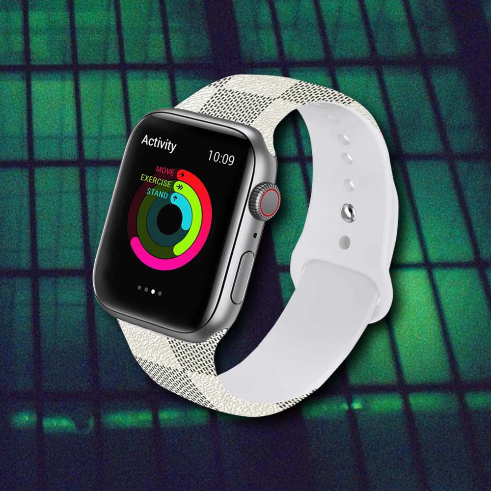 White Plaid Apple Watch Band – Stylish Checkered Strap for All Series