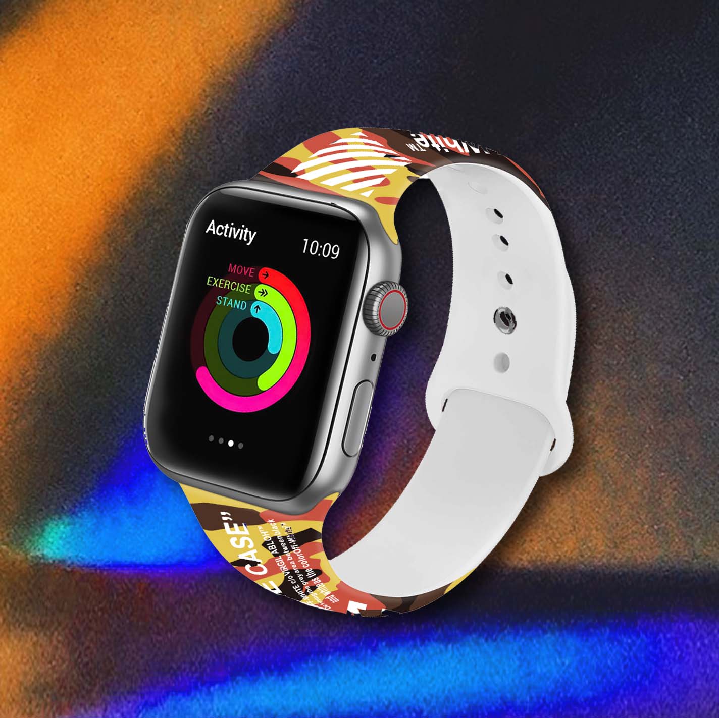 OW Camouflage Brown Watch Band – Compatible with Apple Watch Models